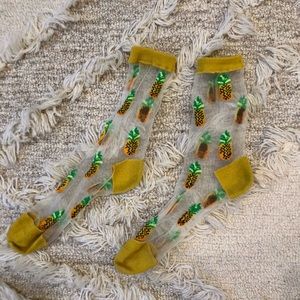 Hansel from Basel Sheer Pineapple Socks